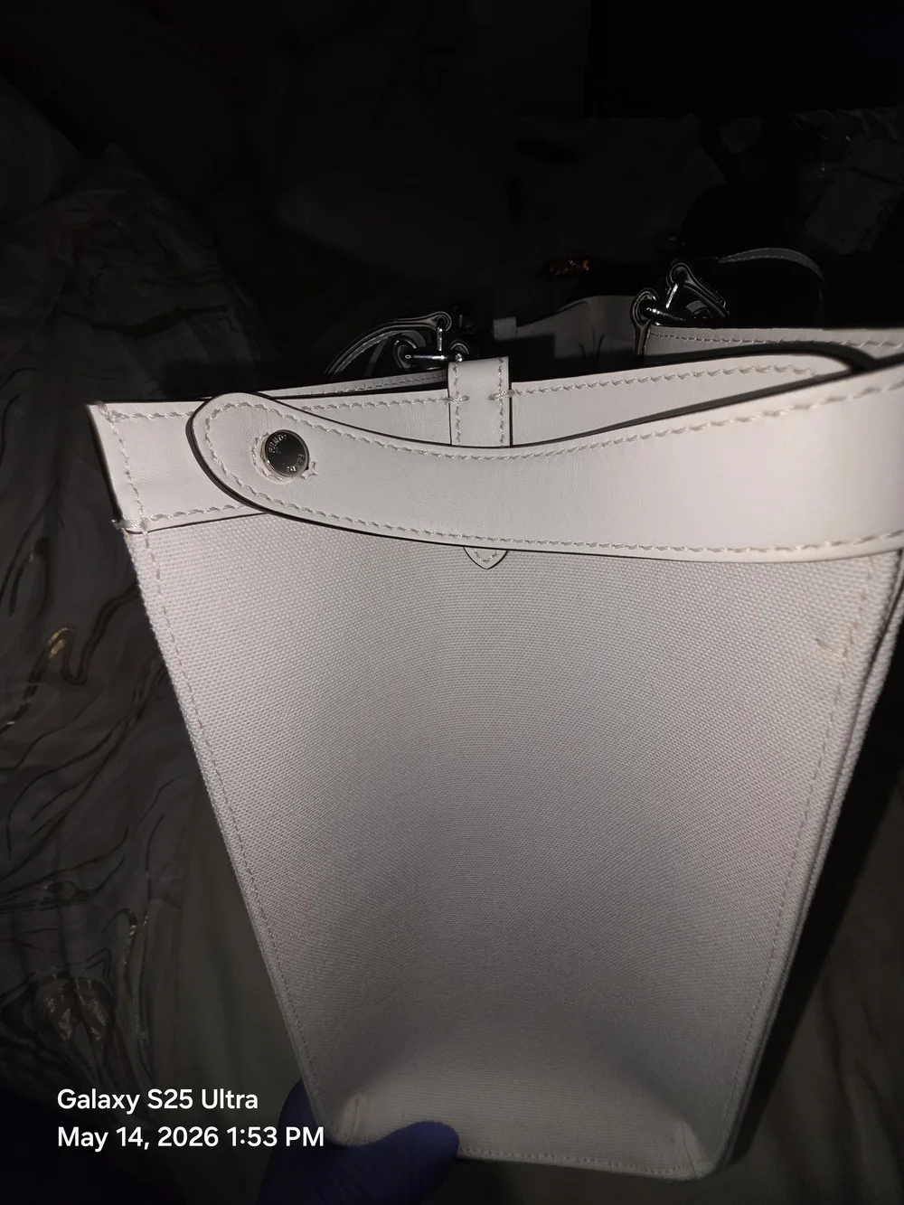 Fendi FF Canvas X-Tote Bag Black White Leather Trim Turn Lock. NWT. MFRP-$3800 - Picture 9 of 16